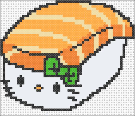 Sushi Hello Kitty⋆˙⟡ - orange,sushi,hellokitty,kitty,hello,cute,yummy,food