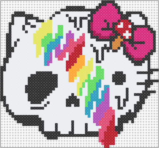 Trippy hello kitty - white,pink,red,hellokitty,trippy,scary,colorful,kitty,cute,psychedelic,fuse art
