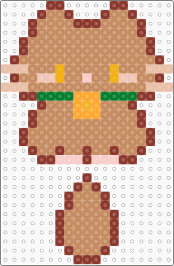 Dangly cat - red,tan