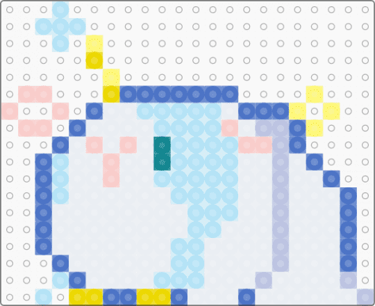 Unicorn Guinea pig - blue, light blue, white