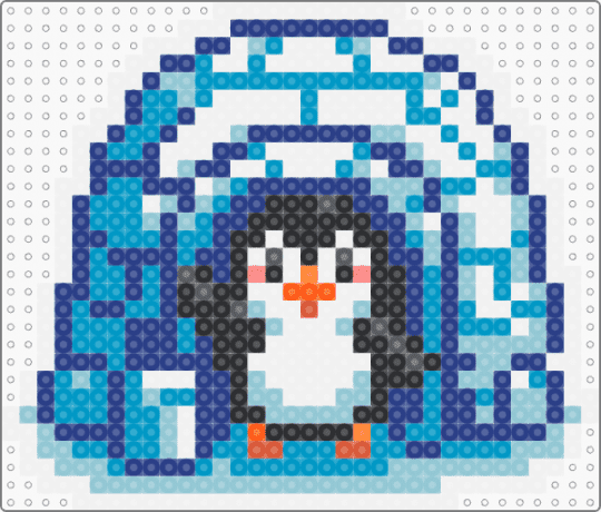 Cute Igloo - blue, cotdigloos, light blue