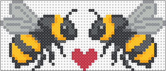 Pair of Bees - beige, cotdbugs, gray