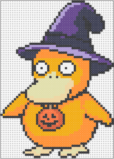 Trick-or-Treat Psyduck - orange, purple