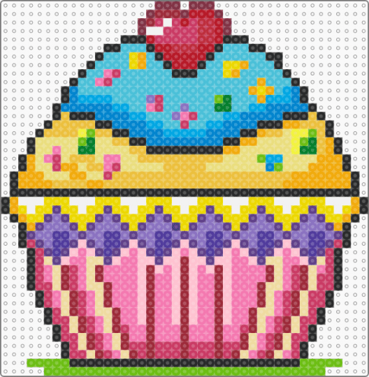 Cupcake - yellow,pink,blue,colorful,cotdcupcakes,cupcake