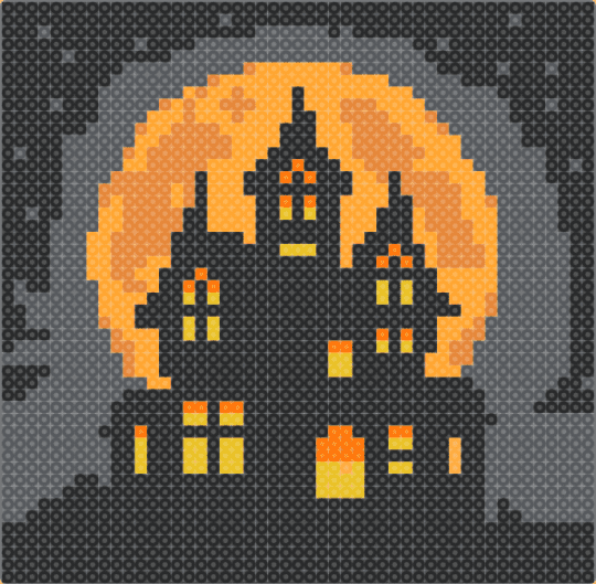 Haunted House - black, cotdhauntedhouses, gray, orange