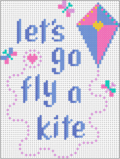 Fly a Kite - blue, cotdwind, pink