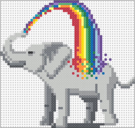 Rainbow Shower - beige, cotdelephants, gray