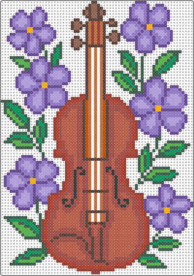Fancy Violin - blue, cotdviolins, gray, purple, red
