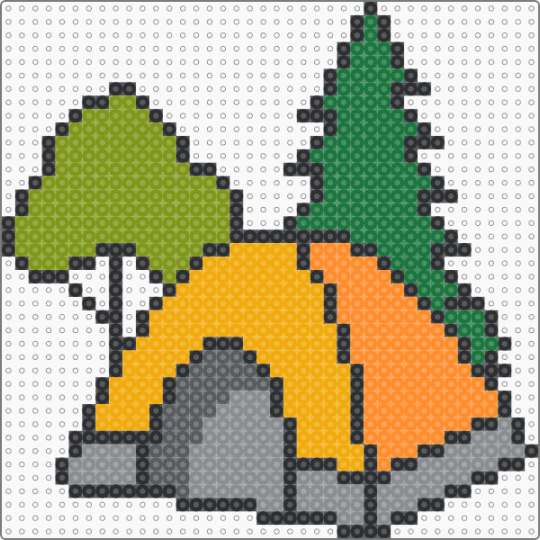 Camping Tent - COTD - camping, cotdtents, orange, outdoors, outside, tent, trees, yellow