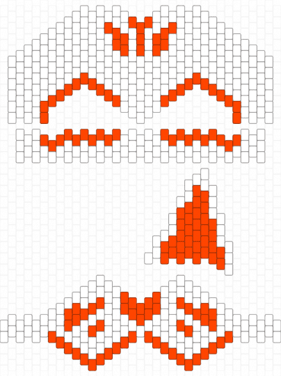 mask - red, white