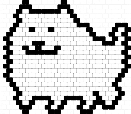 Annoying dog peyote stitch - black, white