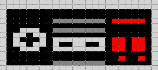 NES v2 - gray, red, white