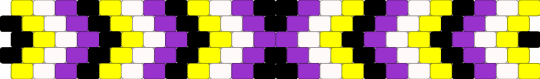 Odd peyote nonbinary cuff - purple, yellow