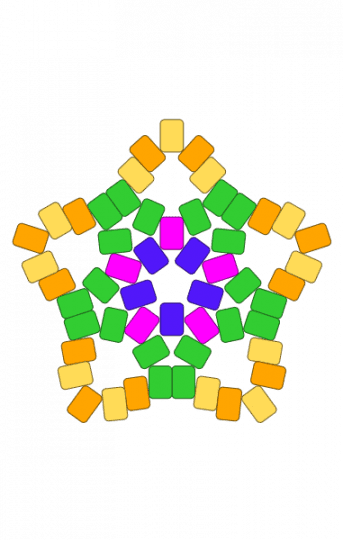 confetti - green, orange, yellow