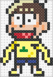 jyushi! - jyushimatsu matsuno,osomatsu-kun,character,manga,comic,silly,smile,yellow,tan