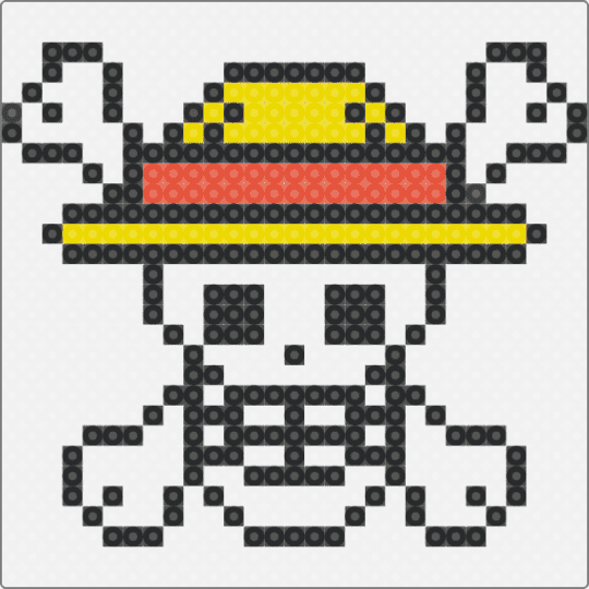 One piece - white,yellow,red