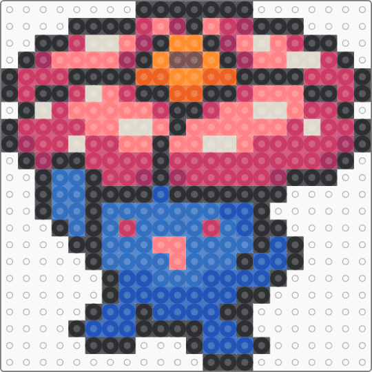 Vileplume - blue, pink, red