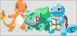 charmander bulbasaur and squirtle - charmander,bulbasaur,squirtle,pokemon,starter,anime,characters,gaming,cute,orang