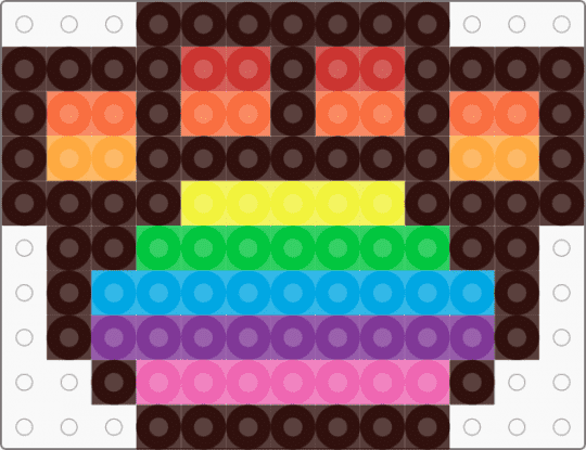 Rainbow paw - brown, pink