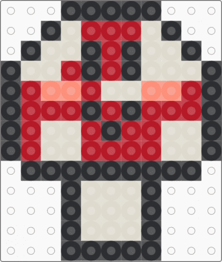 Mushroom - beige, cotdmushrooms, red