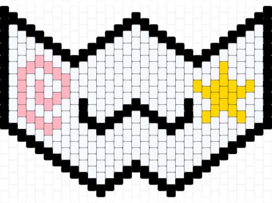Gangle mask - white,pink,yellow