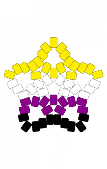 Big non-binary star - enby, lgbt, nonbinary, pink, pride, star, yellow