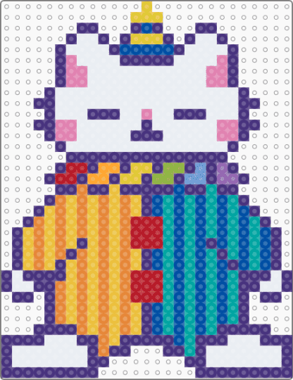 pardy cat - purple,blue,teal,colorful