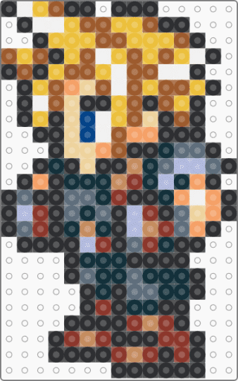 Cloud FFVII - black,yellow,tan,red,colorful,final fantasy,ffvii,ff7,cloud,strife,final fantasy vii,final fantasy 7