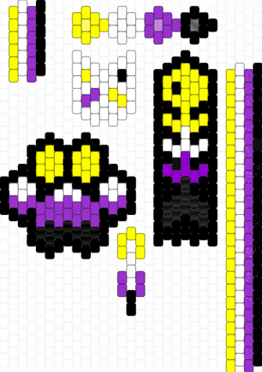 Nonbinary keychain set - yellow,purple