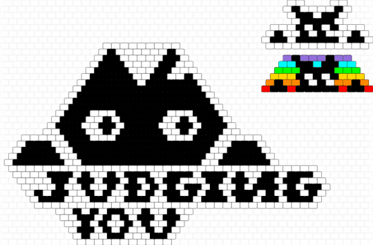 Judging You - black, colorful, cotdstickers, green, orange, white