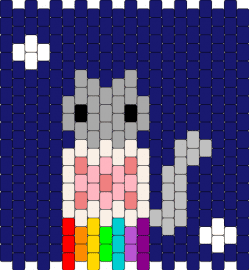 nyan cat2 - nyan cat,poptart,meme,rainbow,night,gray,blue,pink