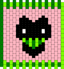 I re-did the watermelon cat that got pattern of the day ! - watermelon,cat,panel,animal,fruit,silhouette,pink,green,black