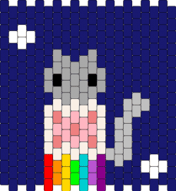 nyan cat2 - nyan cat,poptart,meme,rainbow,night,gray,blue,pink