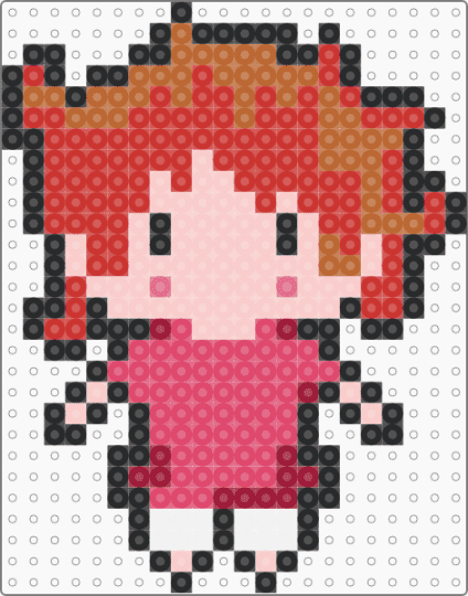 Ponyo - beige,red