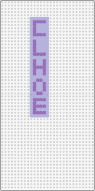 Name series: Chloe keychain - chloe,name,text,keychain,pastel,purple
