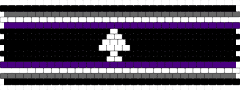Ace asexual Kandi bracket - asexual,spade,pride,community,support,cuff,identity,black