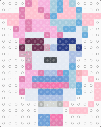 One last self indulgent pattern - light blue, pink