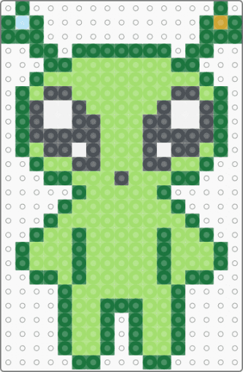 Aftonsparv (different eye beads cuz i dont have them) - green