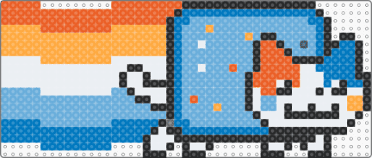 Aro ace nyan cat XD - blue, light blue, orange