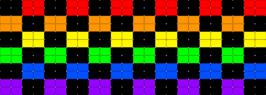 checker ranbow - black, colorful, green, orange, purple, ranbow