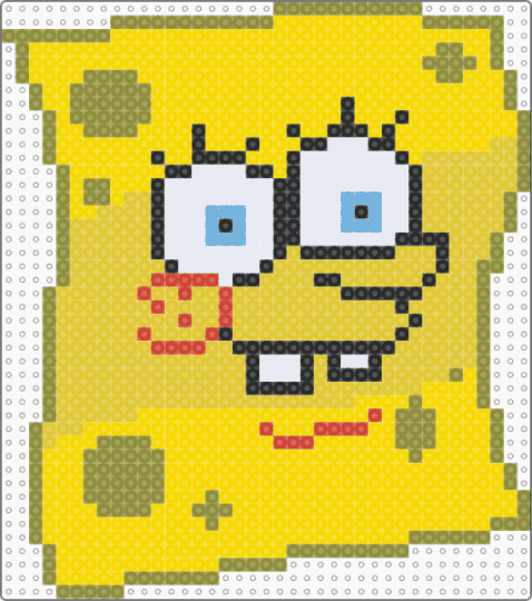 Krusty Sponge Napkin - cartoon, character, nickelodeon, spongebob, spongebob squarepants, yellow