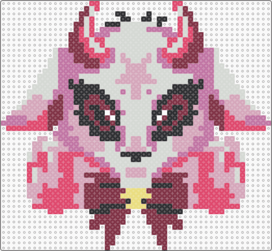demon lamb perler - brown,pink