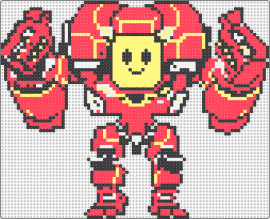 Home Robot with outline (WARNING VERY BIG ) - robot,excision,smiley,happy,face,dj,music,red,yellow
