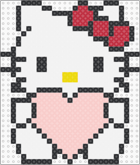 Hello kitty heart - white,beige