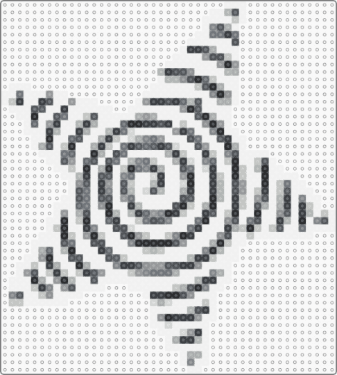 Black and white spiral star⭐ - 