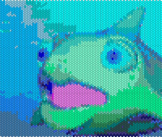 Fish scene tadc large panel^-^ (spoilers I guess?) - light blue, teal