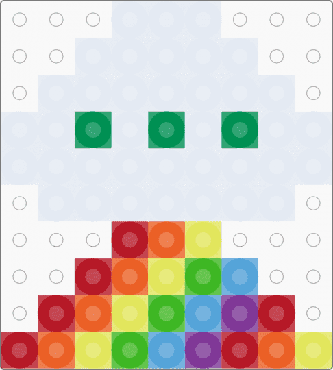 small ufo thing by my sister - colorful, orange, red, white