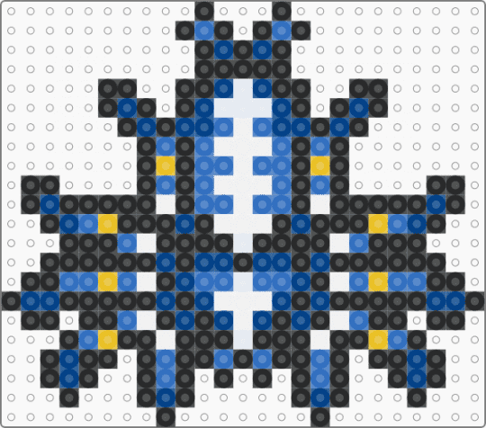 Gooty Sapphire Tarantula - black,blue,perler,spider
