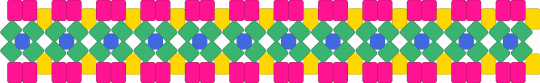 Floral-inspired X-base - pink,green,x base