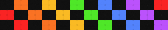 Rainbow checkered cuff - black,orange,red,yellow,green,blue,purple,checkered